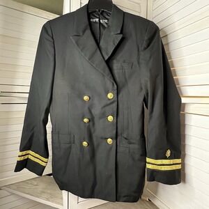 Vtg US Military Black Dress Uniform Jacket Novakoff Bros 1960s-70s SEE SIZE INFO